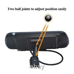 Brake Light Reverse Backup Camera +7'' Rear View Mirror Monitor for Dodge Ram
