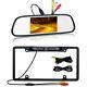 Car Rear View Reverse Night Vision 4.3in Backup Camera Mirror Parking System Kit