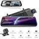Car Stream Rear View Mirror Dual Lens Dash Cam Video Recorders Reversing Monitor