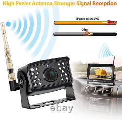 Digital Wireless 9 Quad Splitscreen DVR Monitor Rear Side View Reverse Cameras