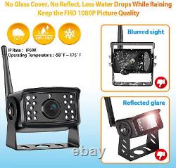 Digital Wireless 9 Quad Splitscreen DVR Monitor Rear Side View Reverse Cameras