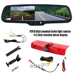 For Chevy Express Brake Light Reversing Camera Kit With Mirror Rear View Monitor