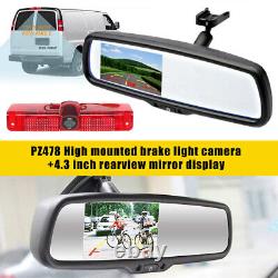For Chevy Express Brake Light Reversing Camera Kit With Mirror Rear View Monitor