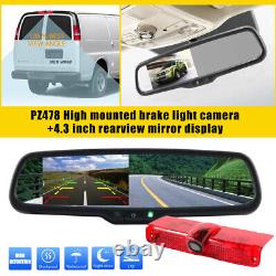 For Chevy Express Brake Light Reversing Camera Kit With Mirror Rear View Monitor