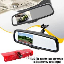 For Chevy Express Brake Light Reversing Camera Kit With Mirror Rear View Monitor