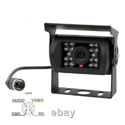 HD 9 Quad Split Monitor Rear View IR Backup Camera For Truck Caravan Reversing