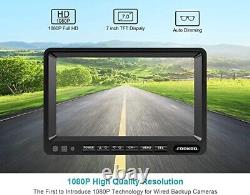 HD Backup Rear View Camera System Kit 7''1080P Reversing Monitor+IP69