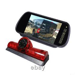 HD Brake Light Backup Camera 7 Mirror Monitor Kit For Nissan NV 1500 2500 3500