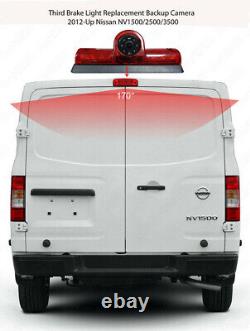 HD Brake Light Backup Camera 7 Mirror Monitor Kit For Nissan NV 1500 2500 3500