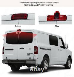 HD Brake Light Backup Camera 7 Mirror Monitor Kit For Nissan NV 1500 2500 3500
