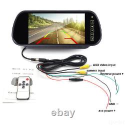 HD Brake Light Backup Camera 7 Mirror Monitor Kit For Nissan NV 1500 2500 3500