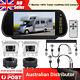 Iposter 7 Rear View Mirror Monitor+2 X White Reversing Ccd Camera 4 Pin Trailer