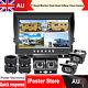 Iposter 9 Quad Monitor Black Dual Head Rear View Reversing Cameras For Truck Rv