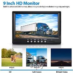 Iposter 9 Quad Monitor Black Dual Head Rear View Reversing Cameras For Truck Rv