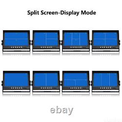 Iposter 9 Quad Monitor Black Dual Head Rear View Reversing Cameras For Truck Rv