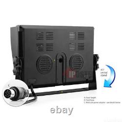 Iposter 9 Quad Monitor Black Dual Head Rear View Reversing Cameras For Truck Rv
