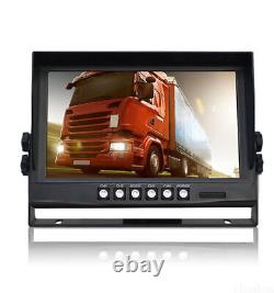 Iposter 9 Quad Monitor Black Dual Head Rear View Reversing Cameras For Truck Rv