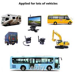 RV Truck Trailer Wireless Dual Backup Camera 7 Monitor Rear View Reversing Kit