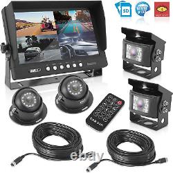 Rear View Backup Camera System DVR Parking Reverse Car Truck Vehicle Dual Rear