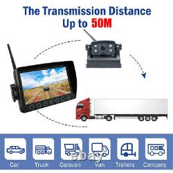 Rear View Backup Wireless Camera Night Vision 7 Monitor Reversing Kit For Truck