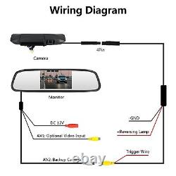 Rear View Reverse Backup Camera + Mirror Monitor Kit for Toyota Tacoma 2005-2015