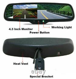 Reversing Rear View Backup HD Camera Parking For Jeep + 4.3'' Mirror Monitor Kit
