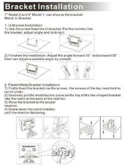 Reversing Rear View HD Wireless 7 Monitor 2.4GHZ For Truck Car IR Horse Float