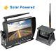 Solar Wireless Reverse Camera 7'' Rear View Dvr Monitor For Camper/hitch/trailer