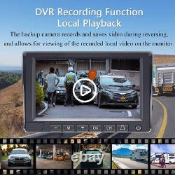 Solar Wireless Reverse Camera 7'' Rear View DVR Monitor For Camper/Hitch/Trailer