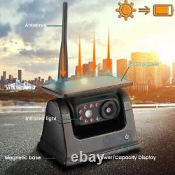 Solar Wireless Reverse Camera 7'' Rear View DVR Monitor For Camper/Hitch/Trailer