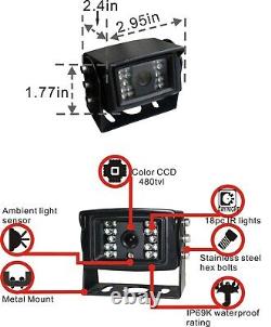 Super Clear Ahd 720p 7 Rear View Reverse Backup Camera System Truck Skid Steer