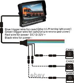 Super Clear Ahd 720p 7 Rear View Reverse Backup Camera System Truck Skid Steer