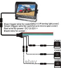 Super Clear Ahd 720p 7 Rear View Reversing Backup Camera System Kit Skid Steer