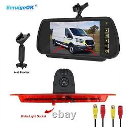 Twin Lens Brake Light Rear View Reversing Camera for Ford Transit + 7'' Monitor