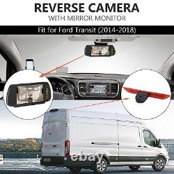 Twin Lens Brake Light Rear View Reversing Camera for Ford Transit + 7'' Monitor