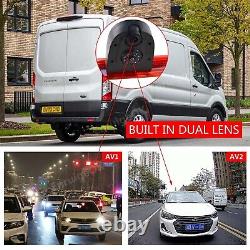 Twin Lens Brake Light Rear View Reversing Camera for Ford Transit + 7'' Monitor