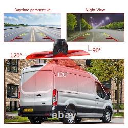 Twin Lens Brake Light Rear View Reversing Camera for Ford Transit + 7'' Monitor