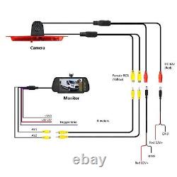 Twin Lens Brake Light Rear View Reversing Camera for Ford Transit + 7'' Monitor