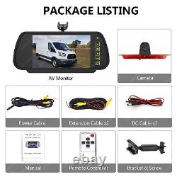 Twin Lens Brake Light Rear View Reversing Camera for Ford Transit + 7'' Monitor