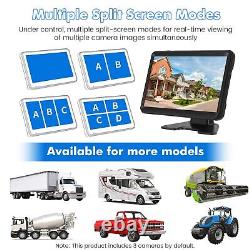 Wired Backup Camera System with 10.1 Touch Monitor, 3 HD 1080P Rear View& Si