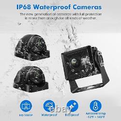 Wired Backup Camera System with 10.1 Touch Monitor, 3 HD 1080P Rear View& Si