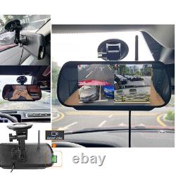Wireless7Car DVR Quad Monitor Mirror Brake Light Backup Reverse Camera Fit Fiat