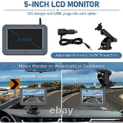 Wireless 5 monitor solar magnetic battery reversing camera For truck caravan RV