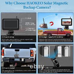 Wireless 5 monitor solar magnetic battery reversing camera For truck caravan RV