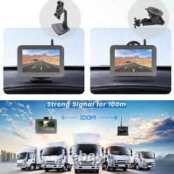 Wireless 5 monitor solar magnetic battery reversing camera For truck caravan RV