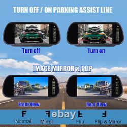 Wireless 7 Quad Mirror Monitor DVR Reversing Rear View Camera for Caravan 32gb