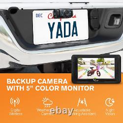 Wireless Car Backup Camera with 5 HD Monitor Car Rear View Reversing Back up