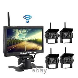 Wireless Car Backup Reverse Camera 7 Monitor Rear View Kit For RV Truck Trailer