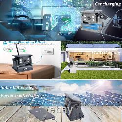 Wireless Solar Magnetic 1080p Backup Camera For Car Trailer RV Reverse/Rear View