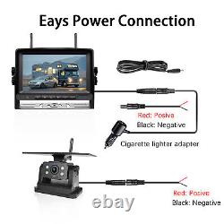 Wireless Solar Magnetic Camera 7 Monitor DVR 1080P IR For Rear View Reversing
